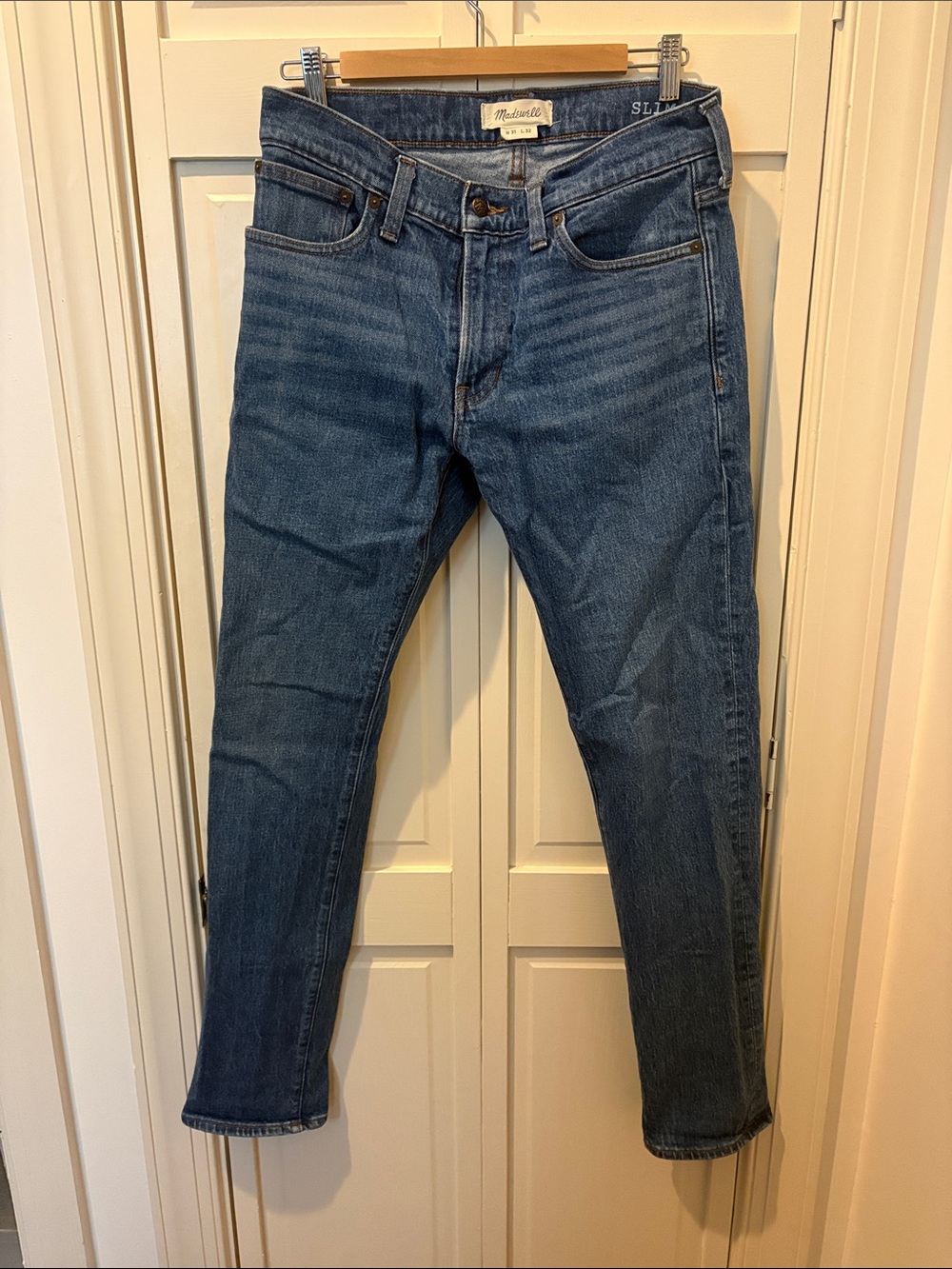 Madewell Men’s Slim Straight Jeans in Classic Blue 31x32